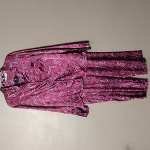 Chauteuse Silky Plum Paisley 2 Piece Pajama Set Size XL